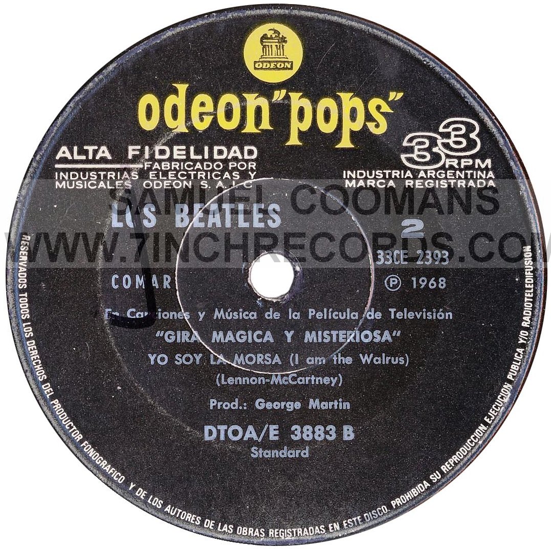 Label Bside of disc 1