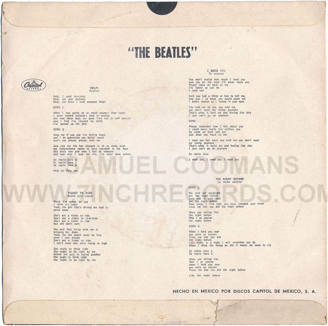 Back of sleeve