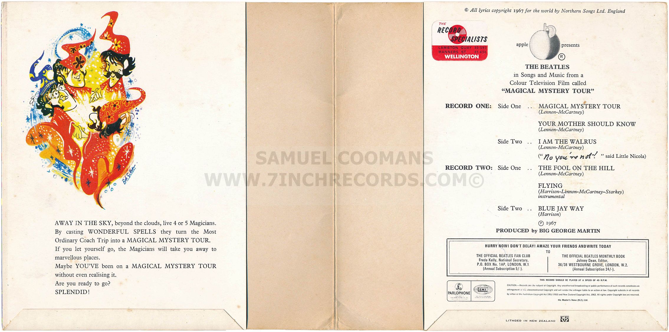 Inner Flaps of booklet