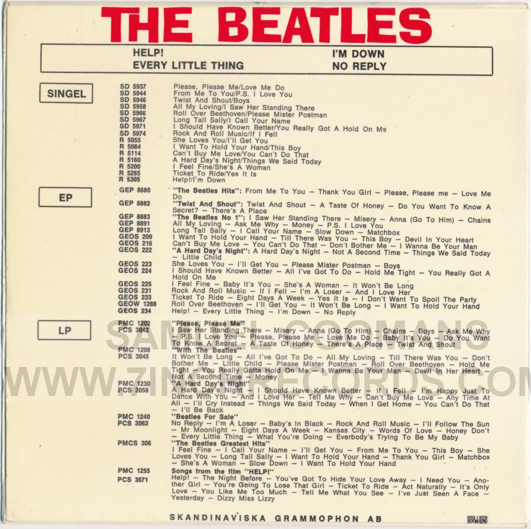 Back of sleeve