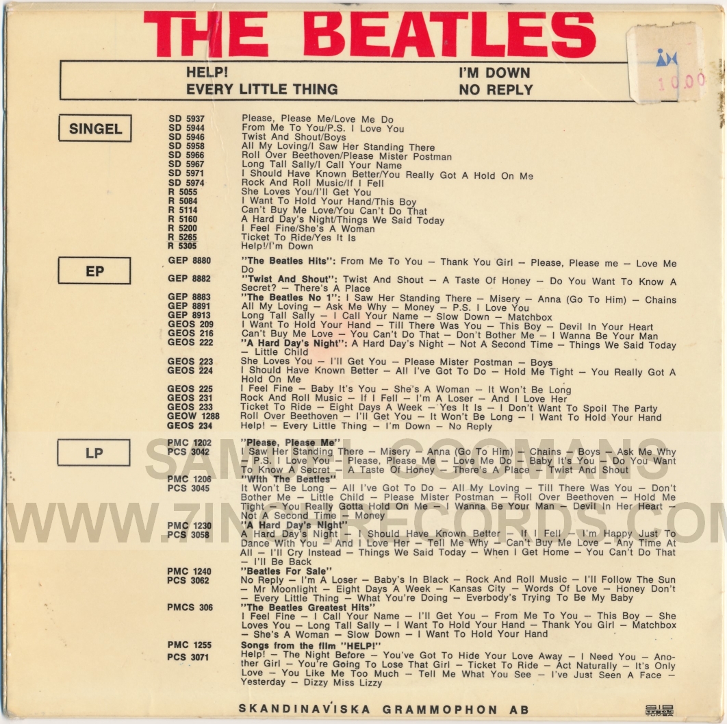 Back of sleeve