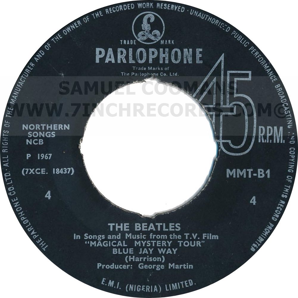 Label Bside of disc 2