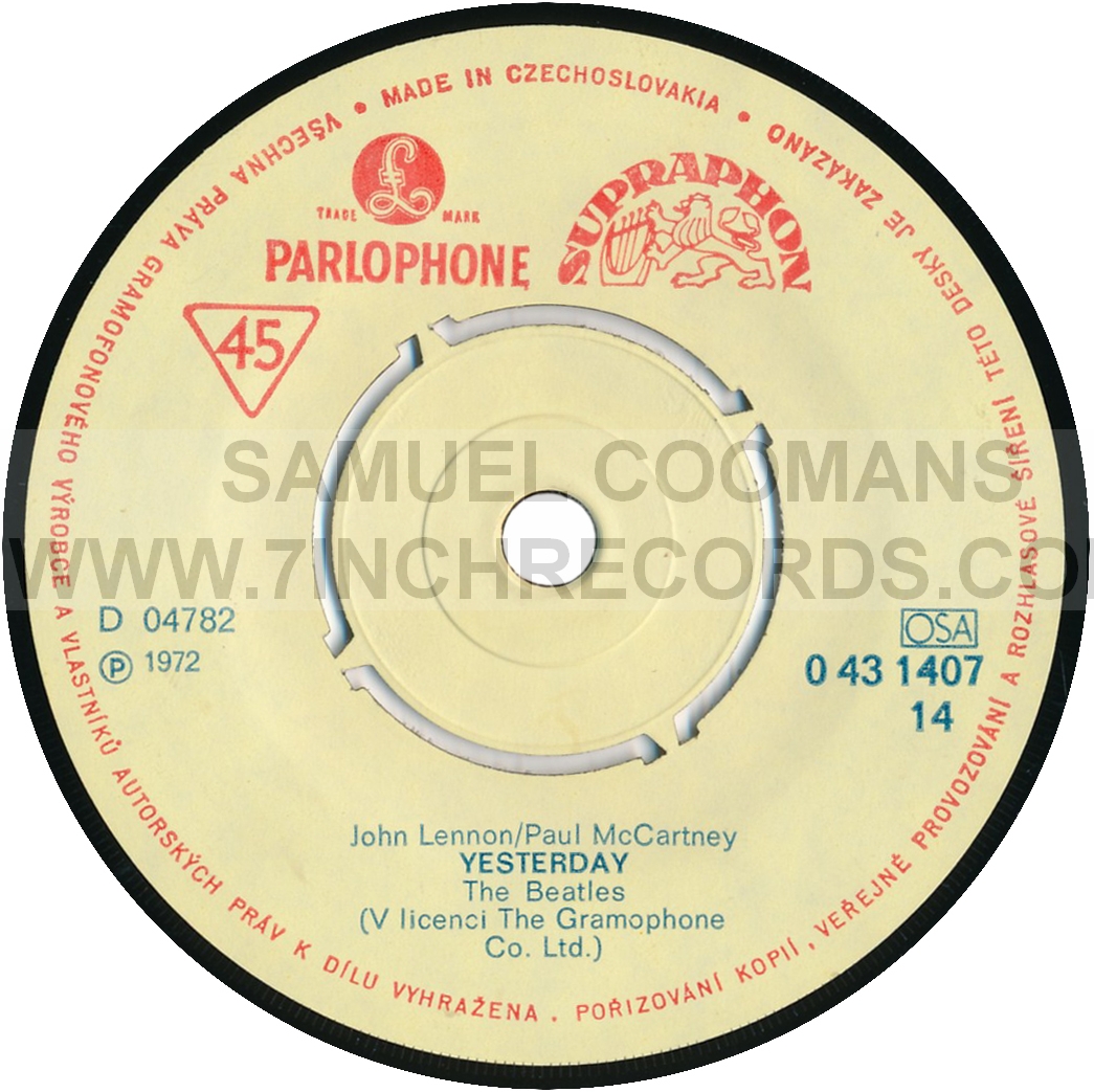 Label Bside of disc 1