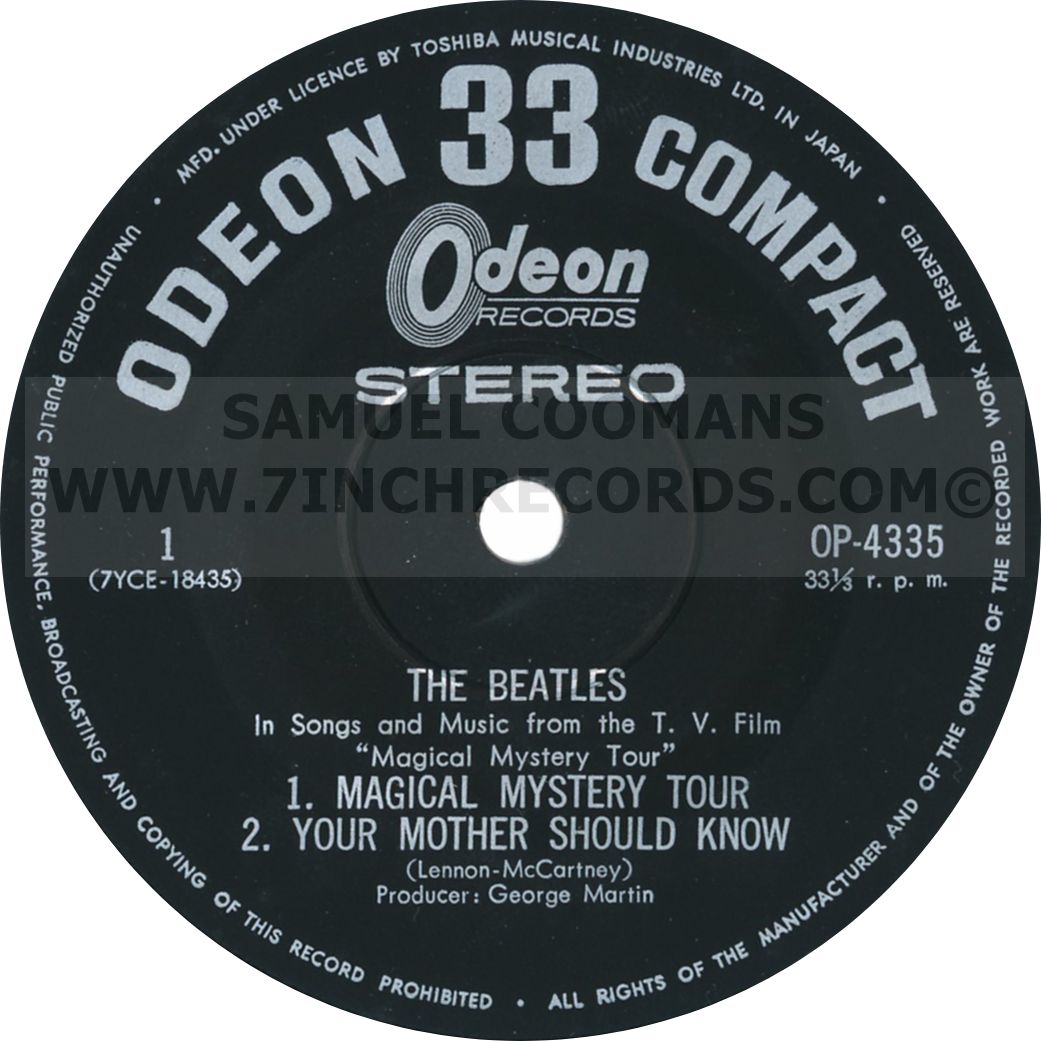 Label Aside of disc 1