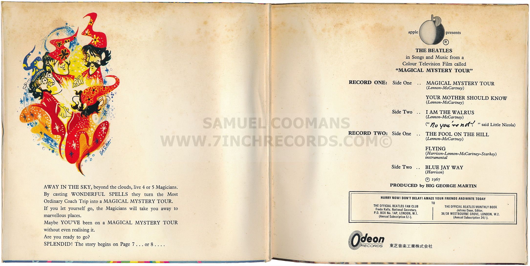 Inner Flaps of booklet